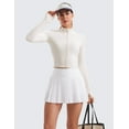 thumbnail image 3 of CRZ YOGA Butterluxe Cropped Athletic Jackets for Women Full Zip Up Track Tops, 3 of 6