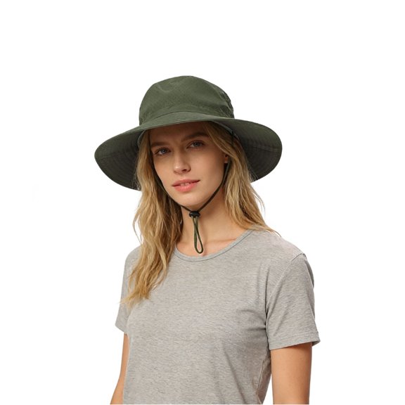 zrova Men Women Boonie Bucket Sun Hat Wide Brim Breathable Cooling UV Protection for Fishing Safari Beach Garden