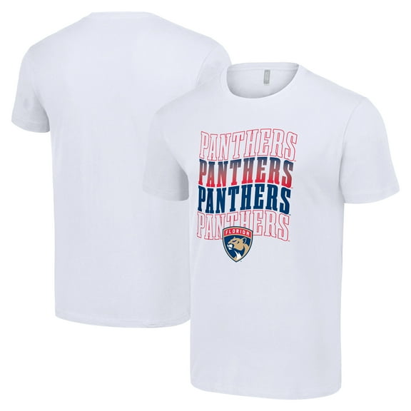 Men's Starter White Florida Panthers Four Team Name Logo T-Shirt