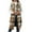 Khaki, variant on Fanxing Long Plaid Vest for Women Casual Lapel Sleeveless Cardigan Button Down Spring Fall Jacket with Pockets Green S