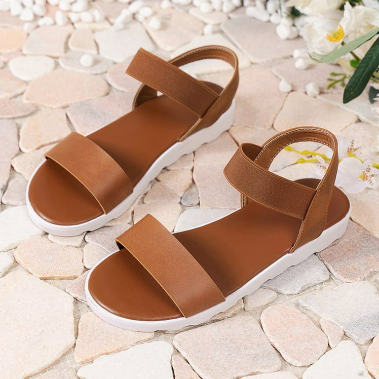 BRGZLK Walking and Hiking Sandals for Women Comfortable Summer Sandal with Arch Support Waterproof Comfy Sandals for Travel Beach or Poolside