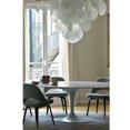 thumbnail image 2 of CARO OVAL MARBLE DINING TABLE 67"White Marble, with Tulip Pedestal Base, Genuine Marble, 2 of 3