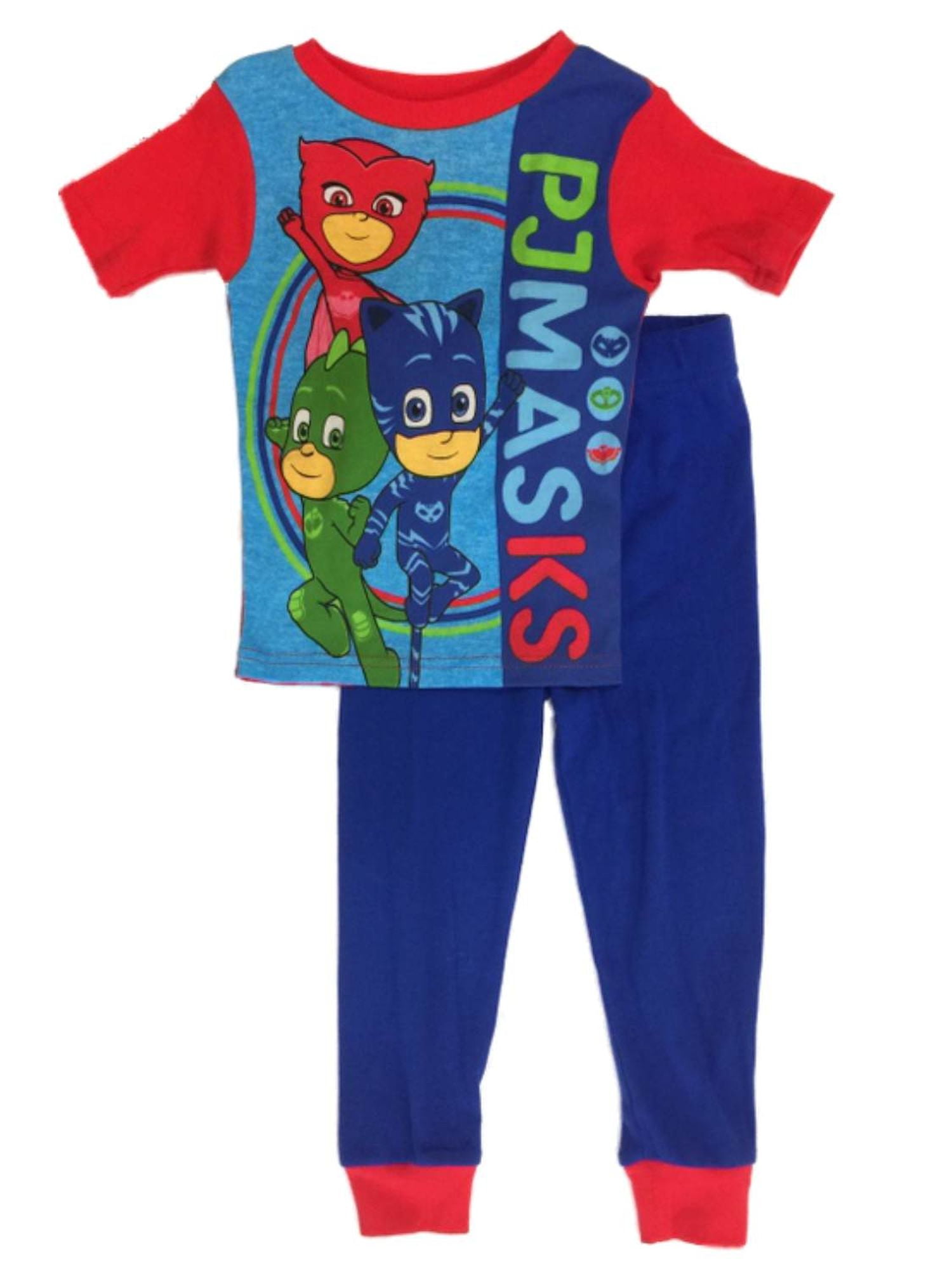 Boys Blue PJ Masks Catboy Owlette Gecko Character Cotton Pajamas Sleep Set 4
