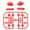 Red, variant on Replacement Full Set Buttons Game Controller Key Buttons Gmaepad ABXY Direction Key SL L for NS