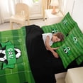 thumbnail image 5 of Erosebridal Football Goal 7pcs Bedding Comforter Set,Soccer Court Print Queen Bedding Sets For Kids Boys,Reversible Black, 5 of 7