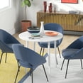 thumbnail image 2 of HOMCOM Table à Manger Pliable, Table Ronde à Abattants avec Pattes en Bois, Blanc, 2 of 10