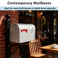thumbnail image 5 of 4W Rural Mailboxes Galvanized Steel,Jumbo Size,Post-Mount Mailbox in Gray, 5 of 9
