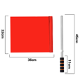 thumbnail image 4 of Green Sports Referee Flag 4 Pieces Track and Field Event Referee Flag Football Goal Flag Flag Bearer Flag Sponge Handle, 4 of 6