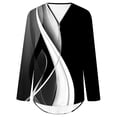 thumbnail image 3 of Womens Zipper Chiffon Blouses 2023 Elegant Dressy Business Office Work Tunic Tops Casual Shirt Ladies V Neck Half Zip Up Loose Fit T Shirts Tee Pullover Blouse Plus Size, 3 of 4