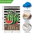 thumbnail image 4 of VOCHIC Welcome Summer Garden Flag 12x18 Double Sided, Burlap Small Watermelon Garden Yard House Flags Outside Outdoor Seasonal Porch Lawn Decoration (Only Flag), 4 of 6