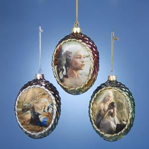 1 Set 3 Assorted Daenerys Dragon Egg Glass Game of Thrones Ornaments