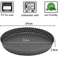 thumbnail image 3 of Tart Pan, Quiche Tart Pan, Removable Bottom Tart, Non-stick Quiche Tart Pan, Carbon Steel Tart Pan, For Cheesecakes, Chocolate Pies, Tart Pies, Quiche, 3 of 5