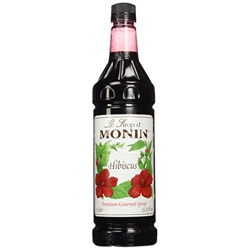 Monin Flavored Syrup,Hibiscus, 33.8Ounce Plastic Bottle (1 Liter
