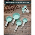 thumbnail image 5 of Measuring Cups & Spoons Set, Stackable Cups and Spoons, Nesting Measure Cups with Stainless Steel Handle, Kitchen Gadgets for Cooking & Baking (Green), 5 of 8