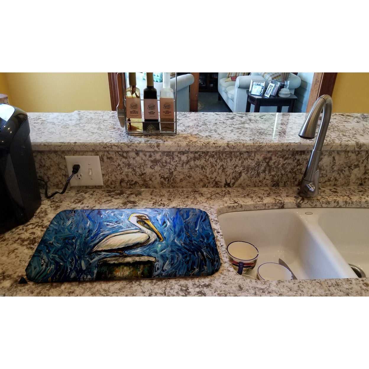 Carolines Treasures MW2110DDM 21 x 14 in. Pelican Blues Dish Drying Mat