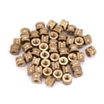 thumbnail image 2 of 50pcs M3 Brass Cylinder Knurled Round Molded in Insert Embedded Nuts,  and Heat Resistant, for Many Projects, 2 of 7