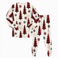 thumbnail image 4 of TOWED22 Girls Boys Christmas Pajamas Set Sleepwear Graphic Pjs Toddler Xmas Funny Graphic Long Sleeve Jammies Kids Holiday Sleepwear,8-9 Y, 4 of 9