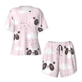 thumbnail image 5 of "Wukai Cute Panda Women's Pajama Set - Short-Sleeve Top and Shorts with Elastic Waistband and Pockets for Loungewear, Yoga, and Casual Wear-4X-Large, 5 of 8
