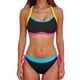 thumbnail image 1 of Conjunto de Bikini de Cintura Alta para las Mujeres Bloque de Color de Control Del Estómago Correa Ancha de Apoyo Trajes de Baño de Cintura Alta de Dos Piezas para las Mujeres, 1 of 8