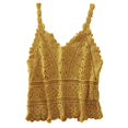 thumbnail image 3 of Womens Summer Crochet Tank Tops Sleeveless Boho Sweater Vest Beach Cover Ups Vacation (Yellow One Size), 3 of 3