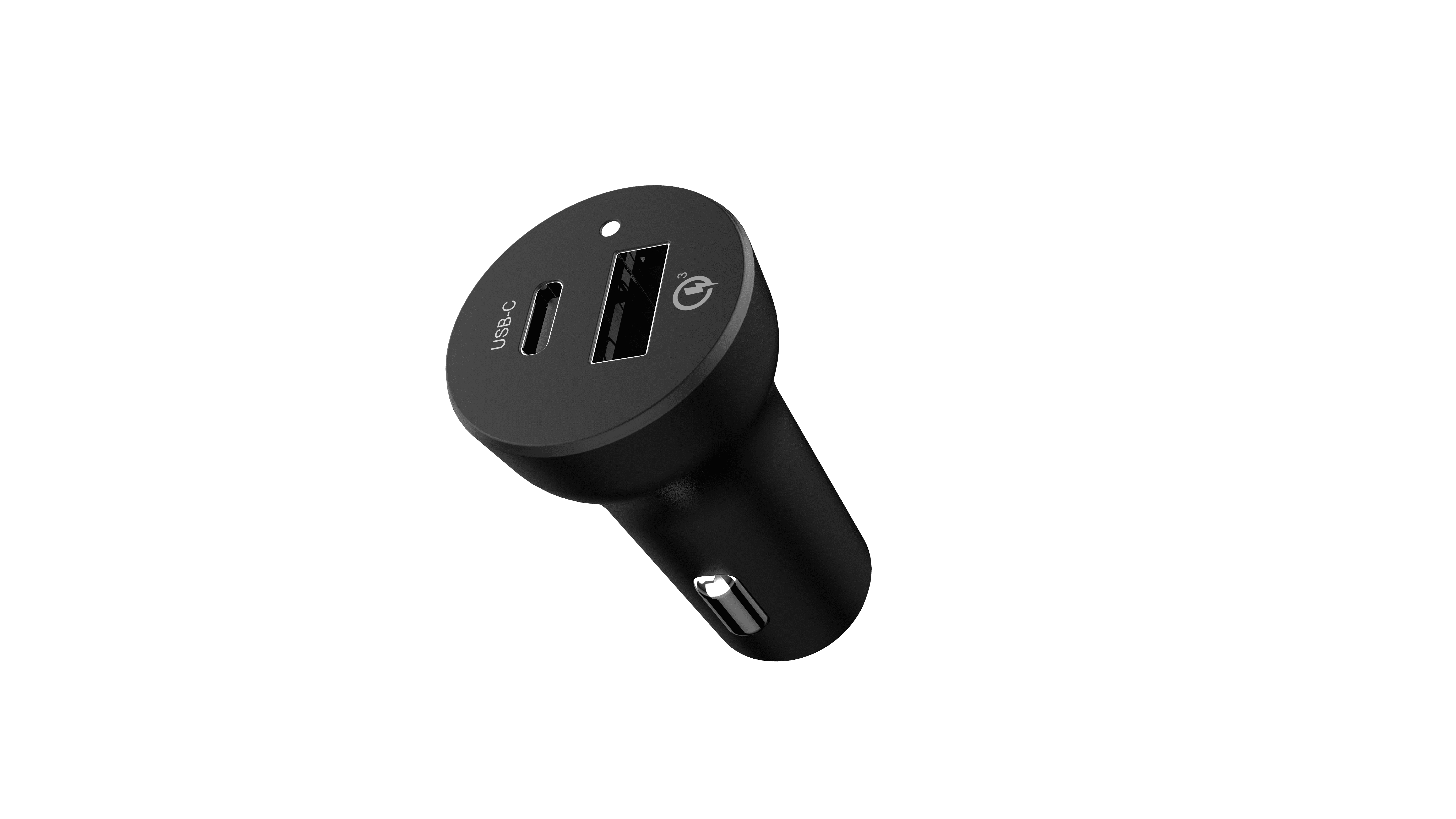 Auto Drive Quick Charge 3.0 USB Car Charger, Dual USB Type A and USB Type C Charging Ports