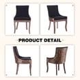 thumbnail image 6 of Dining Chairs Set of 2, LEGAHOME Leopard Fabric Upholstered Dining Chairs, Mid-century Kitchen Chairs with High Back, Bronze Nail Head, Solid Wood Legs, Leopard, 2 Pcs, 6 of 8