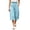 Blue#18, variant on YOIAVAIOY Women's Casual Cropped Pants Elastic Waist Pleated Capri Trousers with Pockets Navy L