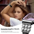 thumbnail image 3 of REQO Compatible with Apple Watch 49mm 46mm 42mm 45mm 41mm 44mm 40mm 38mm, Women Soft Leather with Shining Pearls Strap for iWatch Series 10/9 / 8/7 / 6/5 / 4/3 / SE/Ultra, 3 of 8