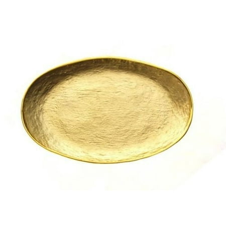 - Badash Crystal Glamour Gold Glass Oval Tray