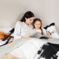 thumbnail image 4 of Manfei Abstract Ink Painting Twin Comforter Sets, Watercolor Ombre Bedding Set, Orange, Black and White, Gray Reversible 2-Piece, 1 Comforter and 1 Pillowcase, 4 of 6