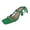 Green, variant on Women Kitten Sandals for Summer Vacation Beaded Strappy Square Toe Dressy Party Shoes Ladies Buckles Beach Sandal Gold Size 8