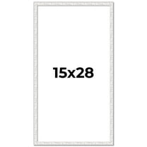 15x28 Frame White Real Wood Picture Frame Width 0.75 inches | Interior Frame Depth 0.5 inches |