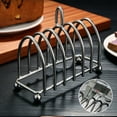 thumbnail image 4 of Toast Bread Rack Holder 6 Slice Stainless Steel Toast Rack with Ball Feet and Loop Carry Handle, 4 of 5