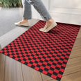 thumbnail image 4 of Red and Black Checkerboard Pattern Door Rugs,Washable Non Slip Door Mats Indoor,Decorative Door Mats,Entry Mat Indoor for Entrance,Bedroom,Kitchen,Bathroom,17"x30", 4 of 6