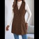 thumbnail image 5 of Vestido de Mujer Color Caqui con Bloques de Color, Otoño, Larga, Rayas, Blazer Falso para Mujer. Café XL, 5 of 10