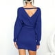 thumbnail image 4 of Vestido de punto, vestido de suéter para mujer, cuello en V, elegante suéter de manga larga, vestido de invierno, vestido de suéter de punto, mini vestido ajustado, vestido túnica sexy sin, 4 of 4