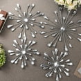 thumbnail image 6 of CCOCC 4 Pcs Starburst Wall Decor Bling Wall Art Crystal Teardrop 3D Hanging Rhinestone Radial Metal Artwork Modern Accent Sculptures Decorations for Living Room Home Office Bedroom(Silver), 6 of 7