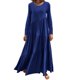 thumbnail image 1 of Vestidos Para Mujer Vestidos de Otoño Color Sólido Suelto Manga Larga Vestido Largo Cuello Redondo Asimétrico Swing Capas Playa Vestido Largo Odeerbi ODB132439, 1 of 6