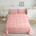 thumbnail image 2 of Manfei Abstract Lines 3 Pieces Queen Comforter Set,Zebra Print Bedding Sets,Animal Print Bedding Comforter Set,Breathable Stripes Bedroom Decorative,Reversible, 2 of 8