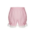 thumbnail image 2 of Eandarui Girls' Elastic Waist Safety Underskirt Ruffle Lace Pumpkin Pants Bottom Bloomer Shorts Pink 120, 2 of 7