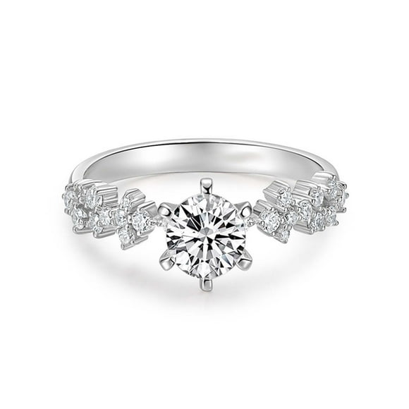 TopLLC Rings Inlaid Hearts And Arrows Zircon Star Dream Female Ring Romantic Valentine's Day Proposal Ring fashion ring