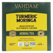 Vahdam India - Herbal Tea Turmeric Moringa - 15 Tea Bags
