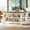 White & Brown, variant on Fnova 63" 3-Tier Solid Wood Kitchen Island with Storage Shelves, Farmhouse Wooden Stationary Island Table with Large Worktop, Easy to Assemble, Brown