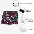 thumbnail image 3 of Balery Geometric Elements Pattern Men's Boxer Briefs, Soft and Breathable Cotton Underwear with nylon Waistband-Medium, 3 of 5