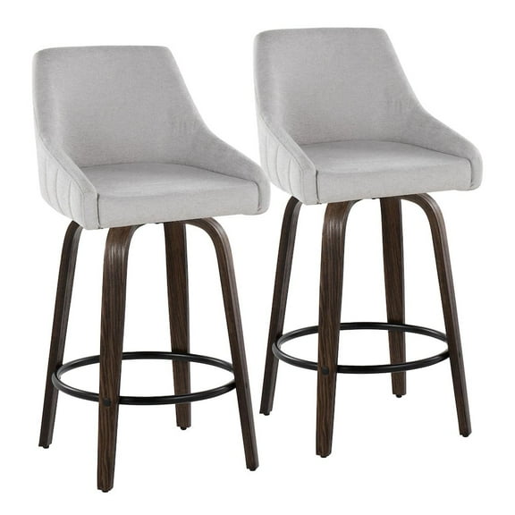 LumiSource Hannah 26" Fixed-Height Counter Stool - Set of 2