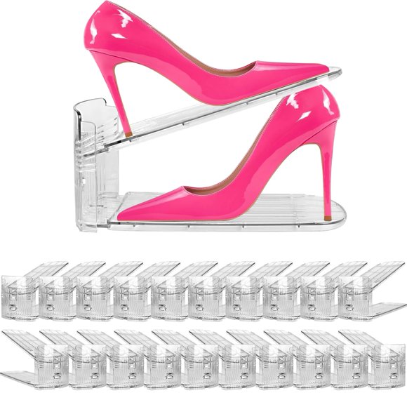Organizador transparente ajustable para zapatos NVGSN, 20 piezas