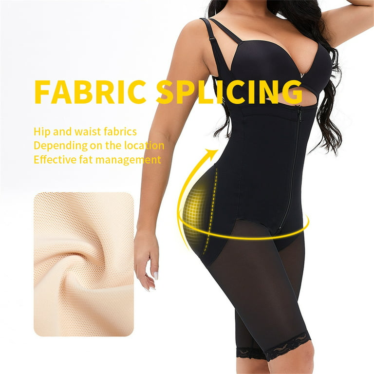 jsaierl Shapewear for Women Tummy Control Fajas Colombianas Stretch Strap  Butt Lift Plus Size Bodycon Bodysuit One Piece Jumpsuit