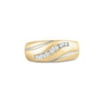thumbnail image 2 of 14kt Yellow Gold Mens Round Diamond Band Ring 1/4 Cttw, 2 of 4