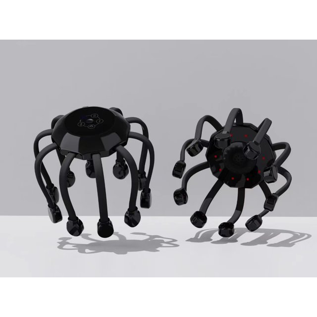 Masajeador de cabeza Pulpo Masajeador de relajación con vibración eléctrica multidimensional totalmente automático para dragado del cuero cabelludo Bluetooth