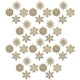 thumbnail image 1 of Navidad Copos de nieve Árbol de Navidad Colgando Inicio Inicio Glitter Crafts Colgantes Decoración Regalo de vacaciones Niños Niños Dorado 40 Piezas Inevent HA009993-03B, 1 of 6